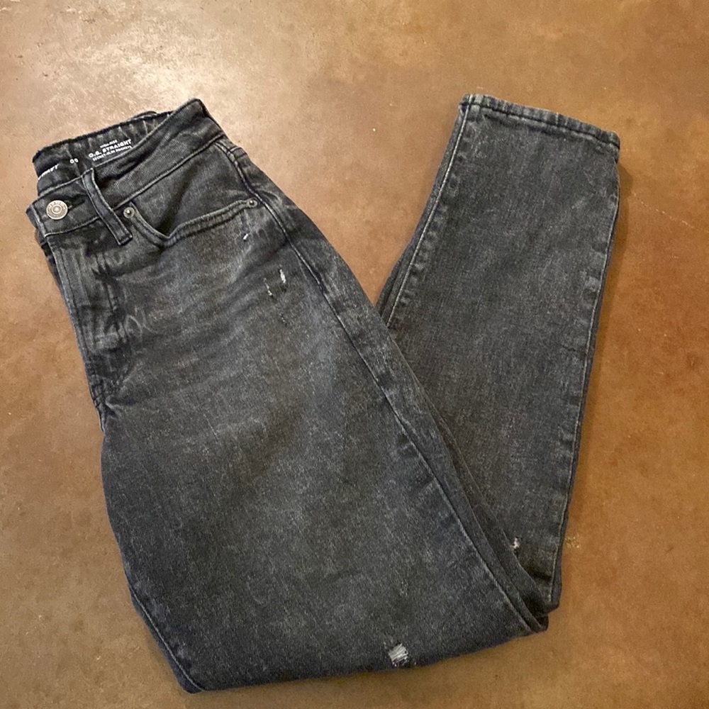 Black straight jeans